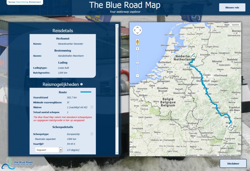 The Blue Road Map wijst verladers de weg over water
