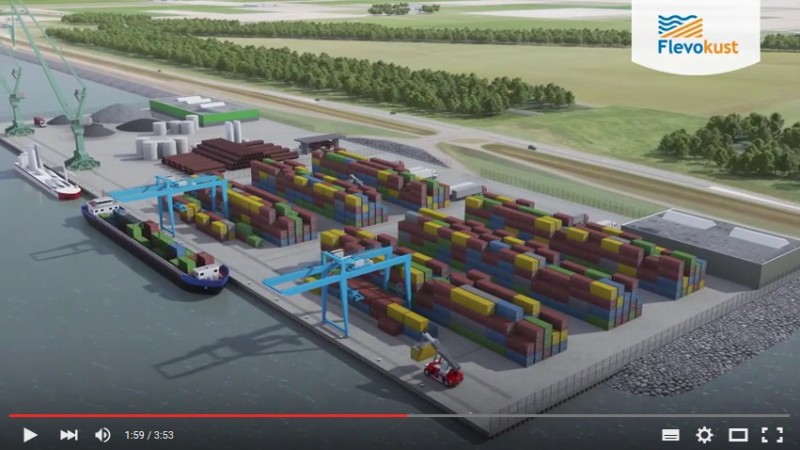 Europese aanbesteding voor aanleg haven Flevokust (video)