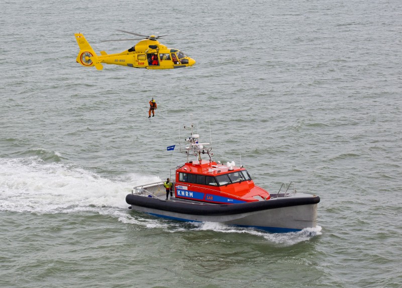 Vliegende ambulances boven de Noordzee