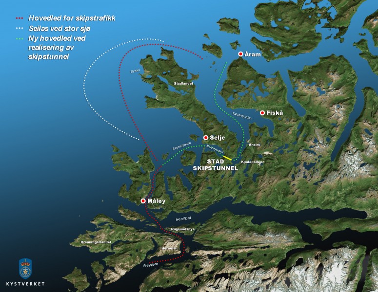 Noorwegen bouwt grootste scheepstunnel ter wereld