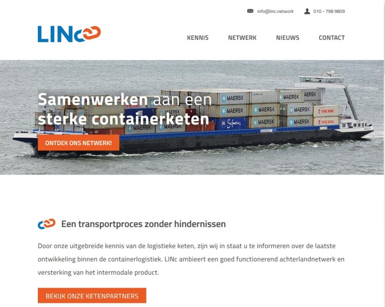 LINc profileert containerbinnenvaart met nieuwe website