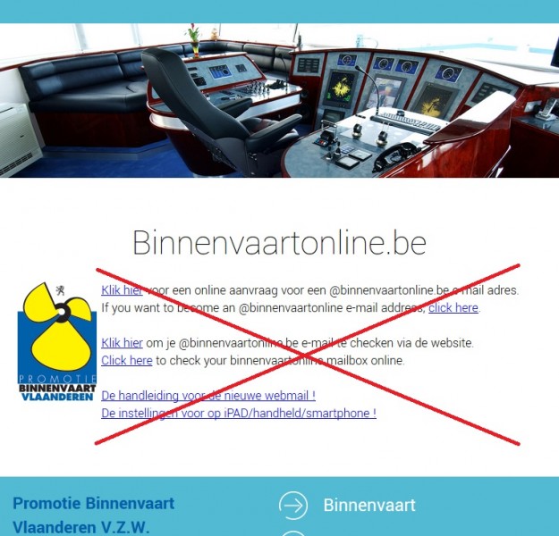 Zeshonderd Vlaamse schippers raken mailadres kwijt