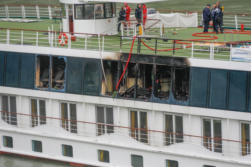 Acht gewonden bij brand passagiersschip Donau