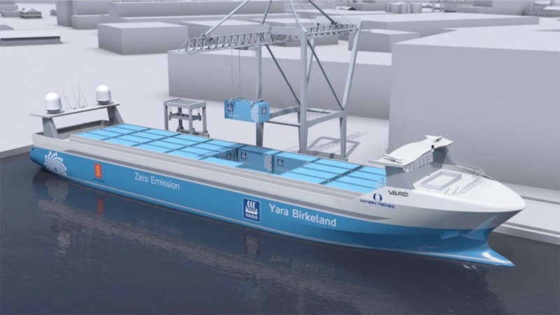 Noorse werf Vard bouwt elektrisch containerschip 