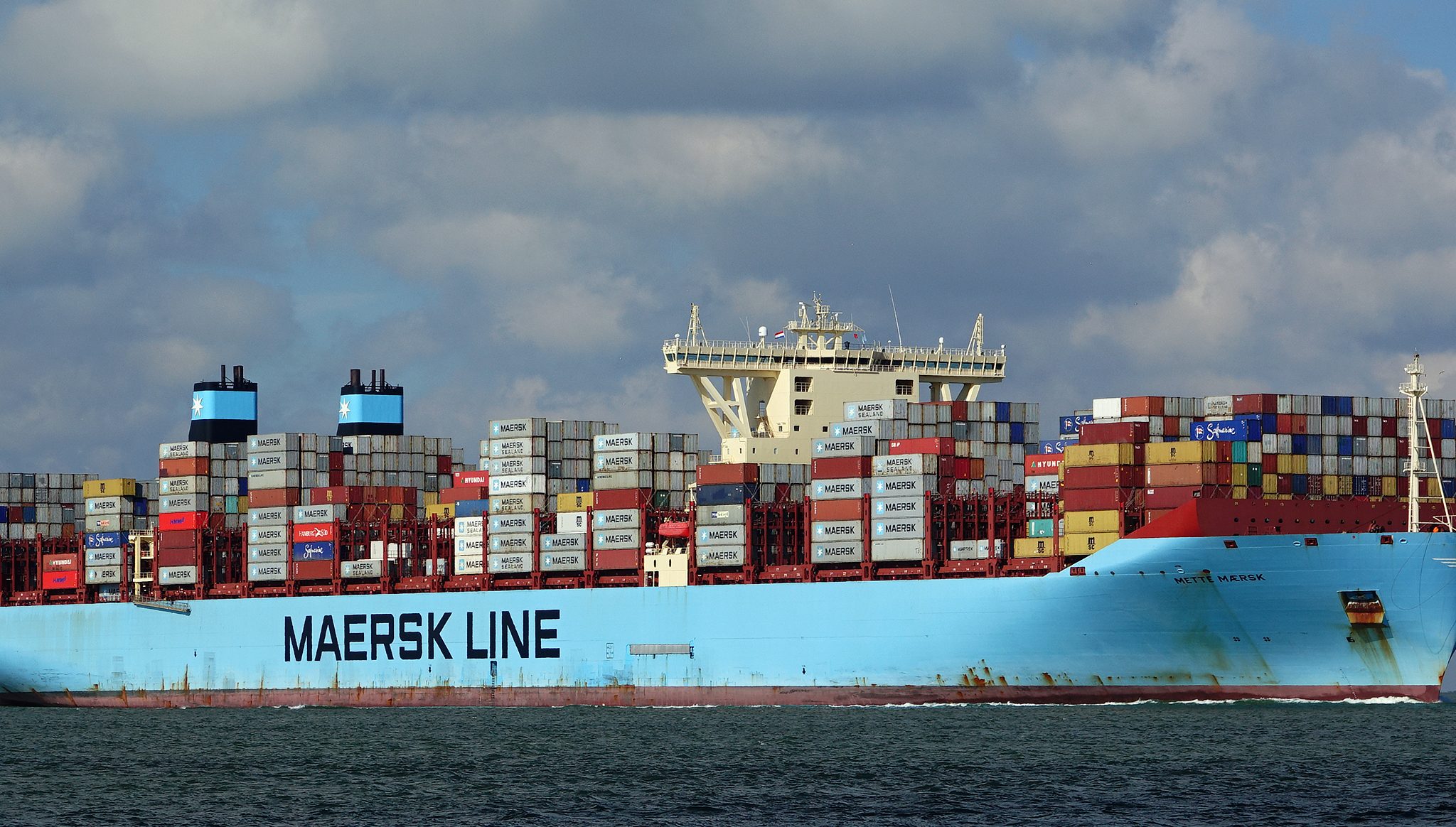 De Mette Maersk bespaarde 1500 ton CO2 en 20 ton zwavel. (Foto Wikimedia)