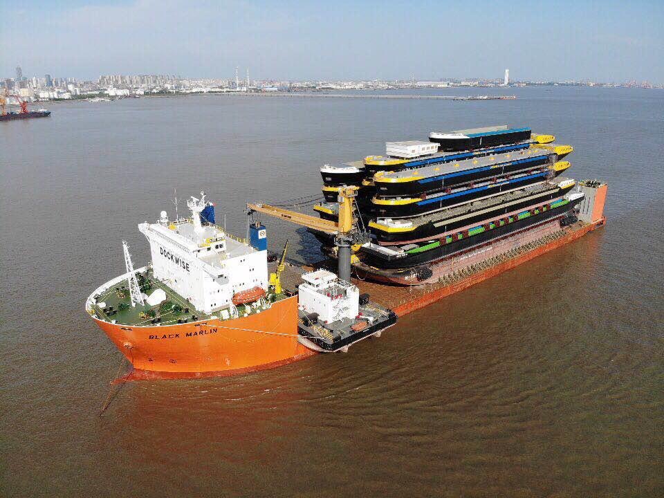 Voor het eerst in jaren komt er weer een grote lading Chinese casco’s naar Nederland. (Foto Concordia Damen)