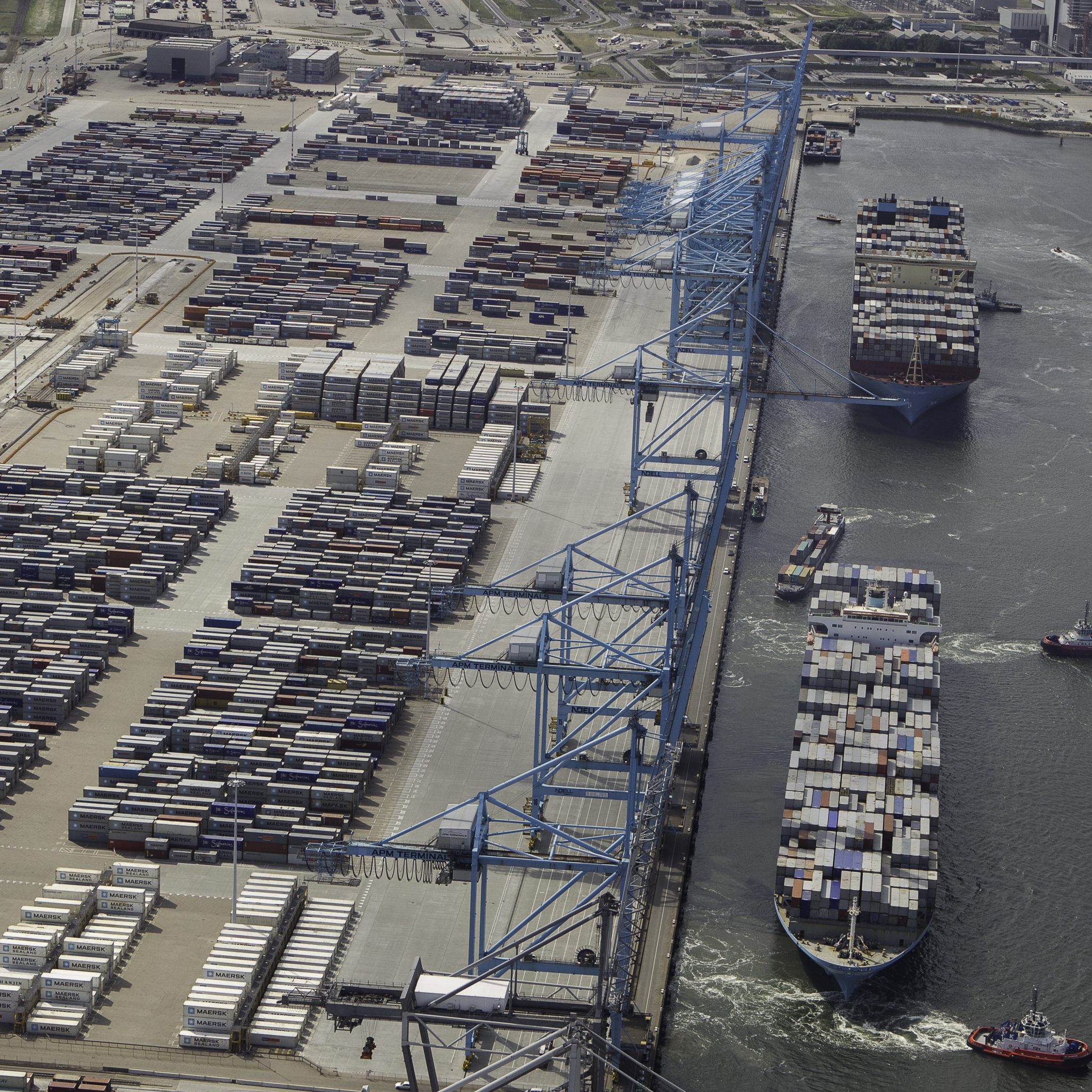 APM Terminals in Rotterdam op de Maasvlakte wordt overgenomen door ECT-eigenaar Hutchison Ports. (Foto APM)