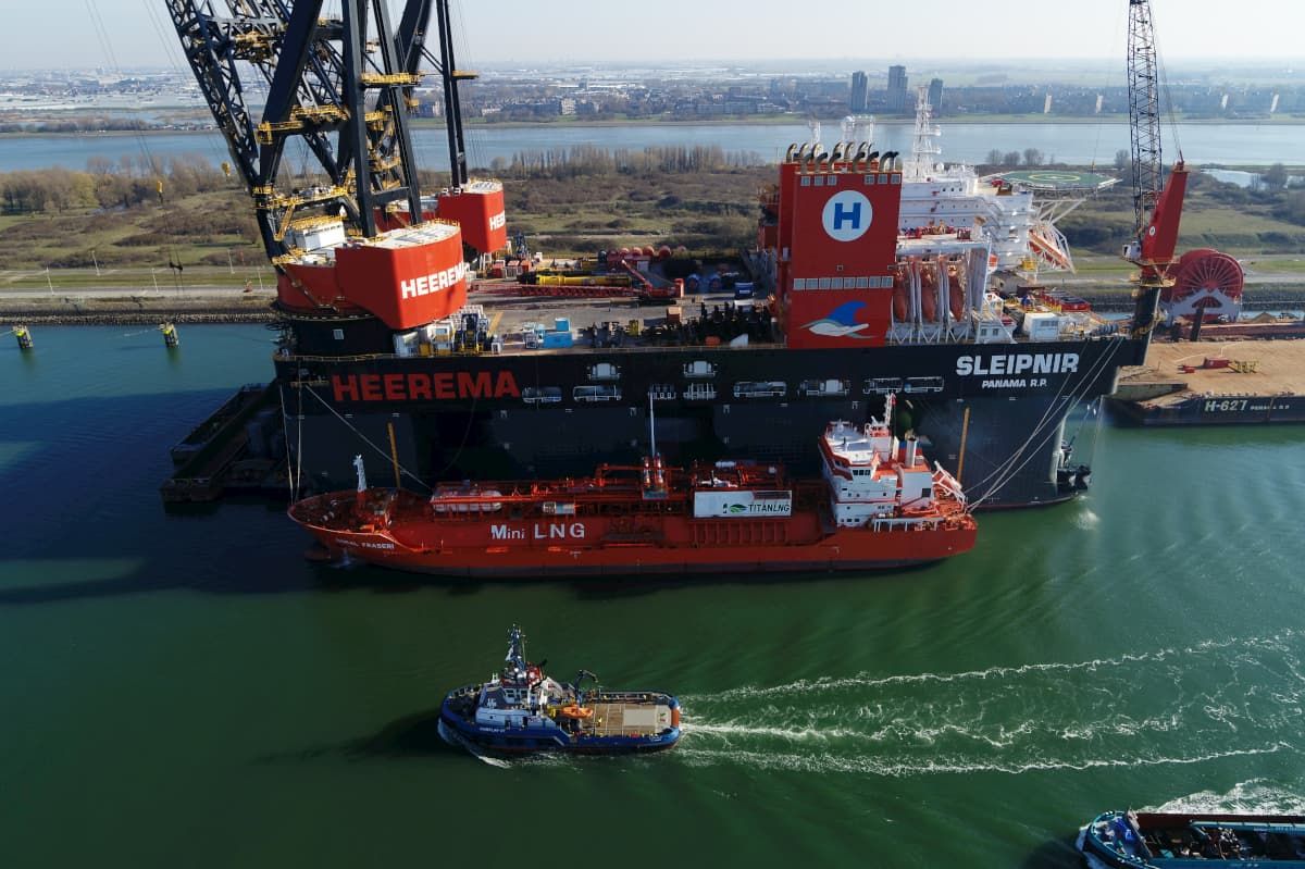Sleipnir bunkert recordhoeveelheid LNG- 3300 ton Foto Havenbedrijf Rotterdam