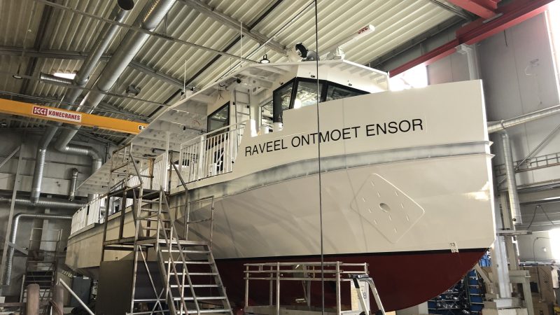 De nieuwe veerboot voor Oostende zou, als Covid-19 het toelaat, einde dit jaar in de vaart komen. (Foto DAB Vloot)
