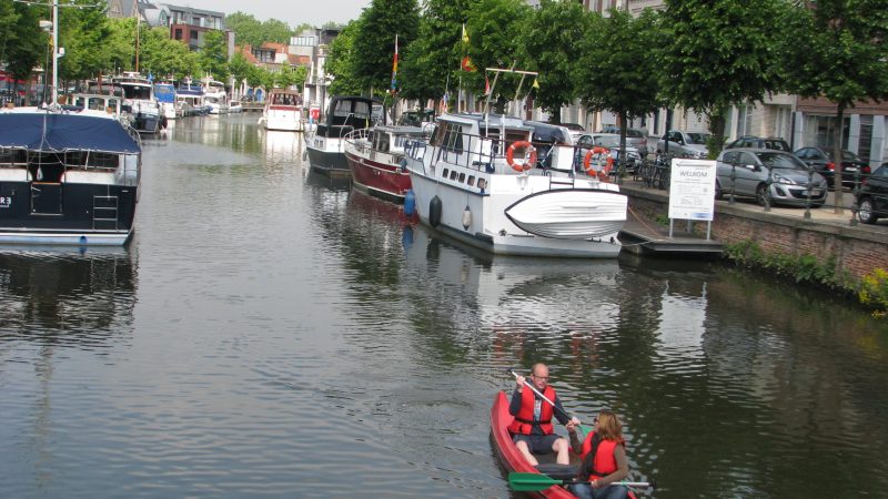 De jachthaven in het centrum van Mechelen. VisuRIS Pleziervaart leert dat er in Mechelen twee jachthavens zijn: Mechlinia Marina Club in het centrum en de Dijle Yachtclub. In het stadscentrum zijn slecht 1 tot 3 ligplaatsen beschikbaar voor passanten. (Archieffoto Justin Gleissner)