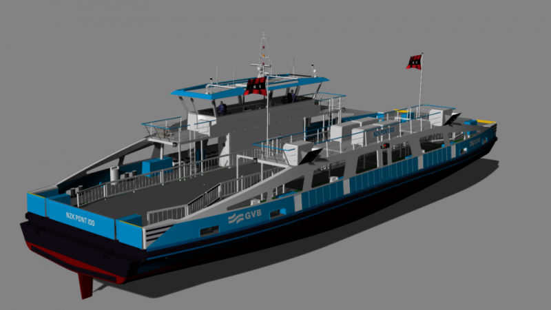 De nieuwe schepen voor GVB worden gebouwd door Holland Shipyards. (Beeld Corvus Energy)