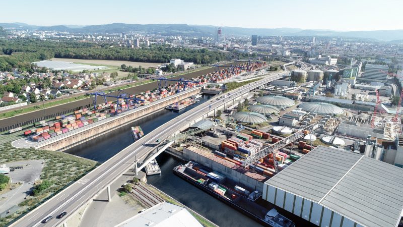 Zo gaat de derde haven van Gateway Basel Nord er uitzien. (Illustratie Gateway Basel Nord)
