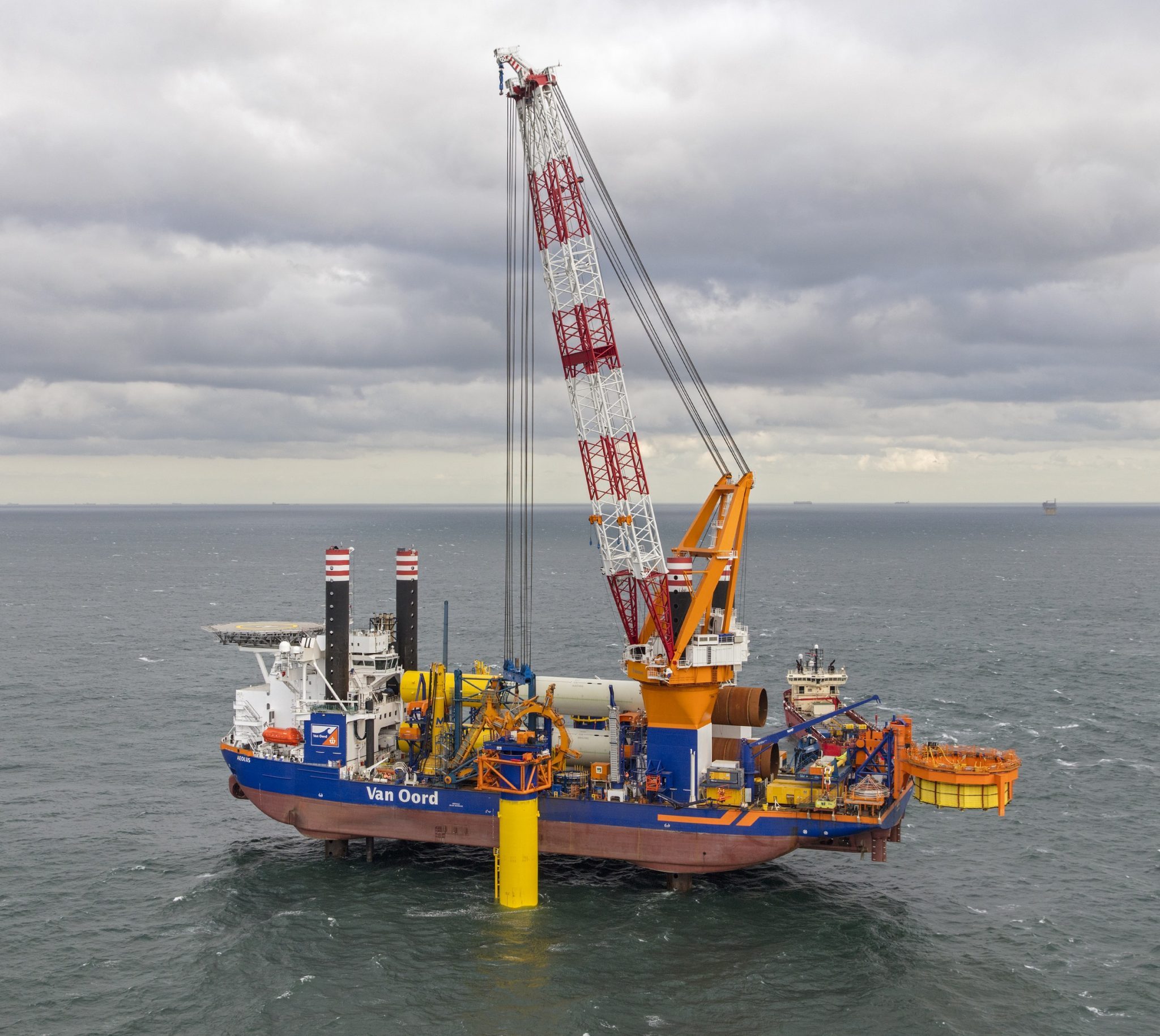 De prestatie van de offshore windactiviteiten was volgens Van Oord sterk. Hier ging de omzet omhoog van 571 miljoen euro naar 632 miljoen euro. Foto: Van Oord