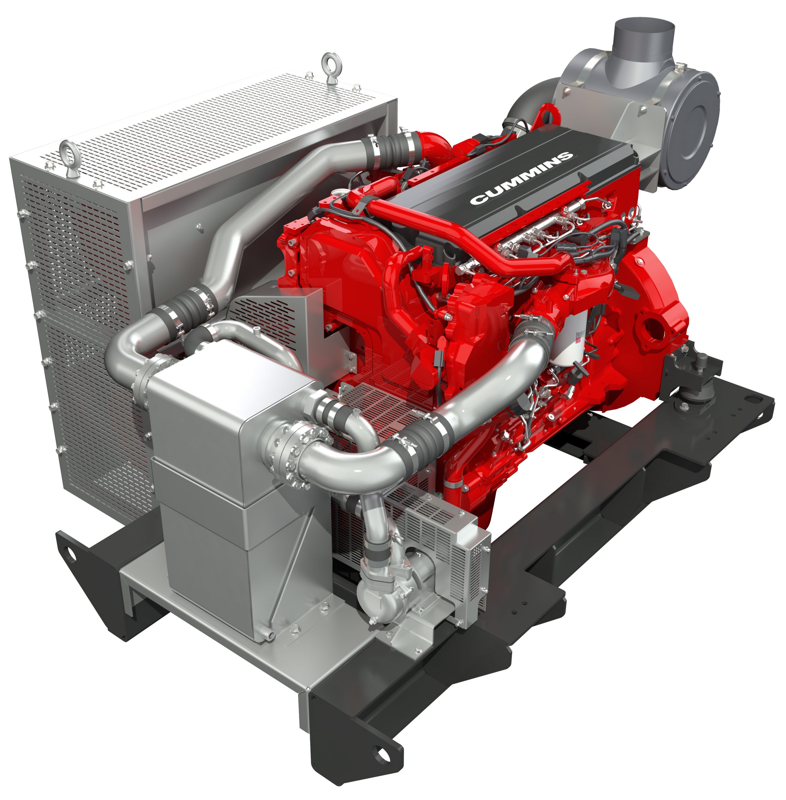 De X15 is een door Cummins gemariniseerde industriemotor en levert maximaal 505 kW. Het complete nabehandelingssysteem is naar wens van de klant naast of bovenop de motor gemonteerd. (Foto’s Cummins)