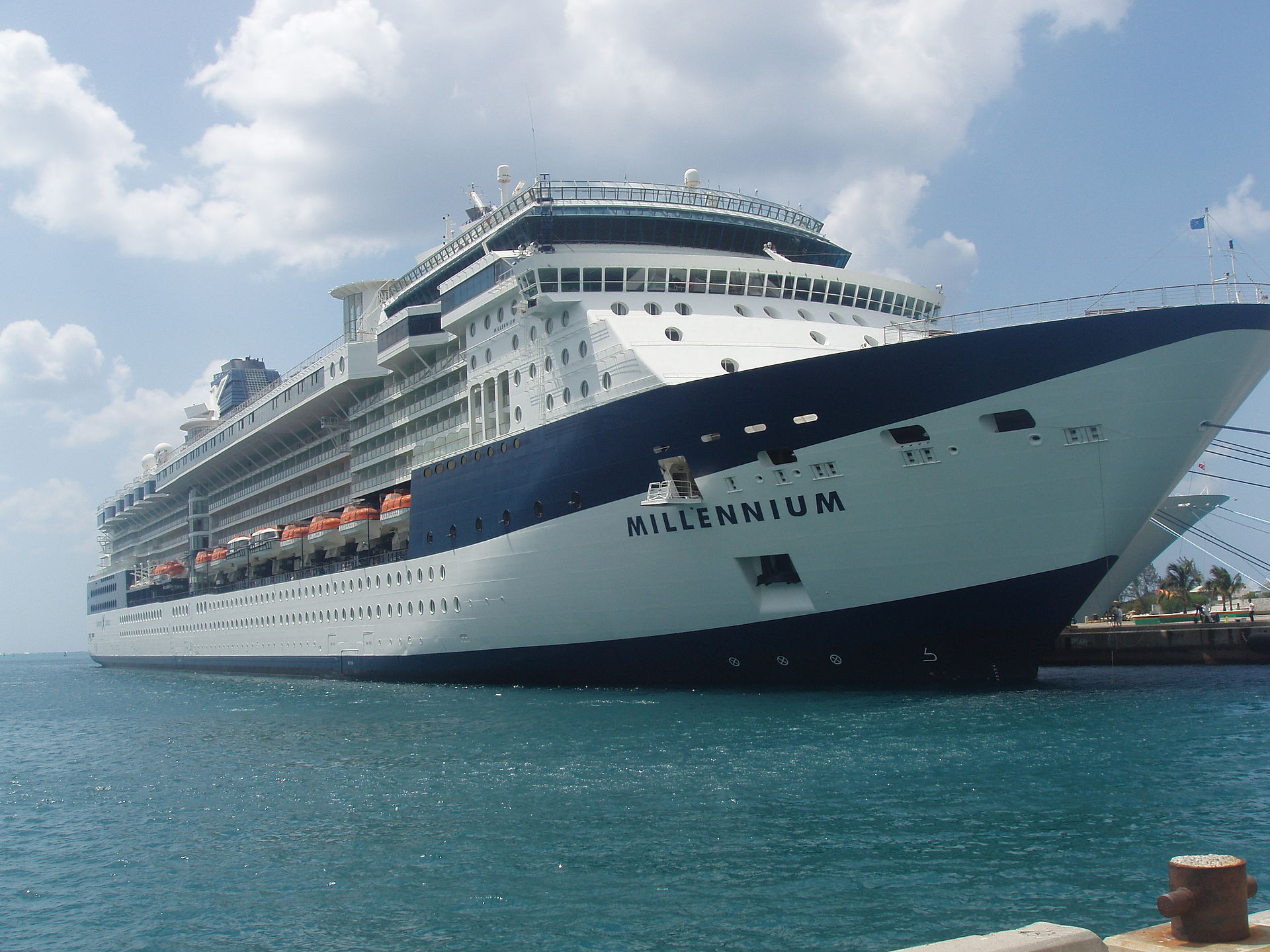 Er zijn toch twee passagiers positief getest op corona op het cruiseschip Celebrity Millennium van Royal Caribbean. Foto Captain Tucker