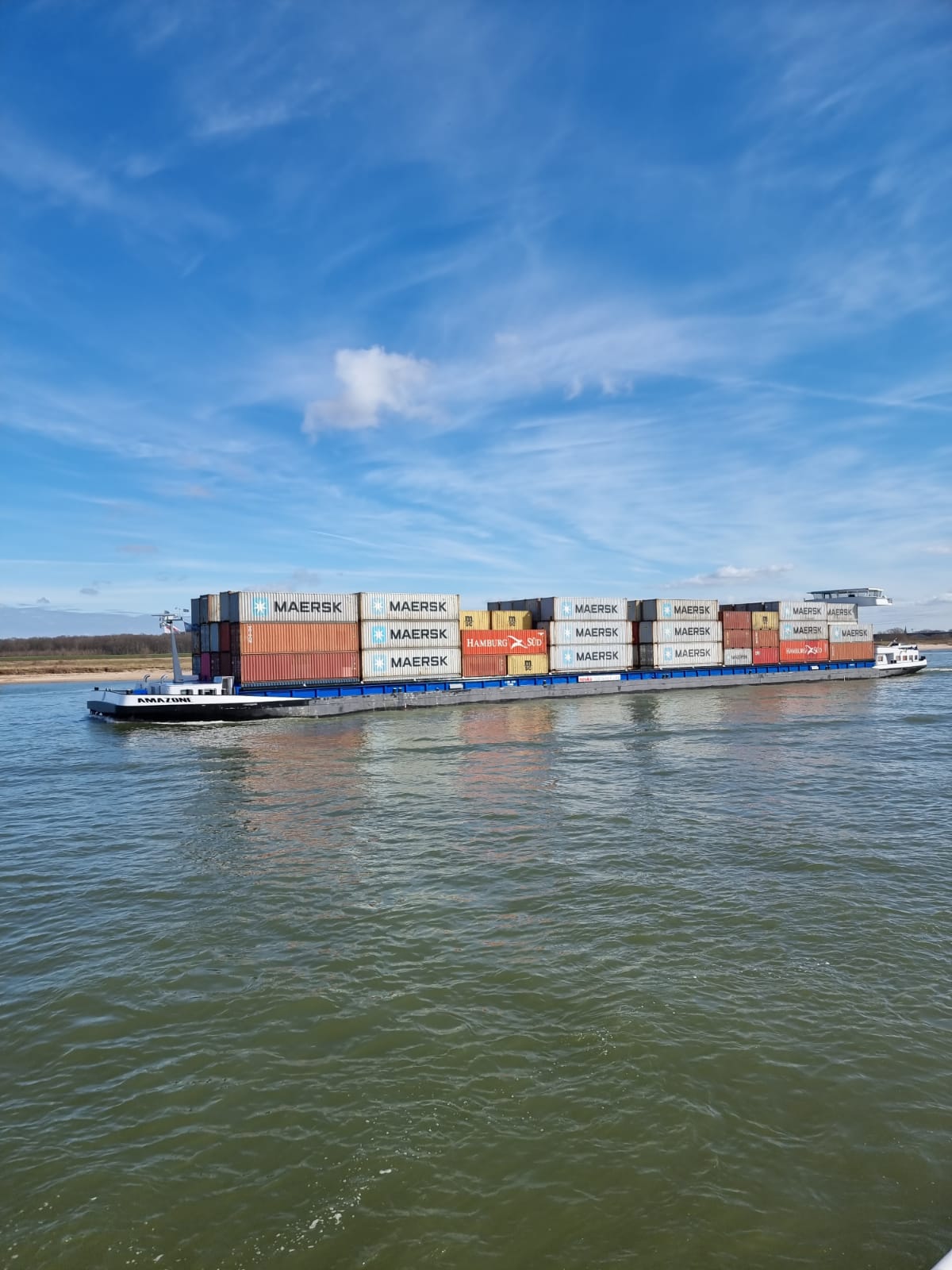 Het containerschip Amazone van Wijgaart Shipping.