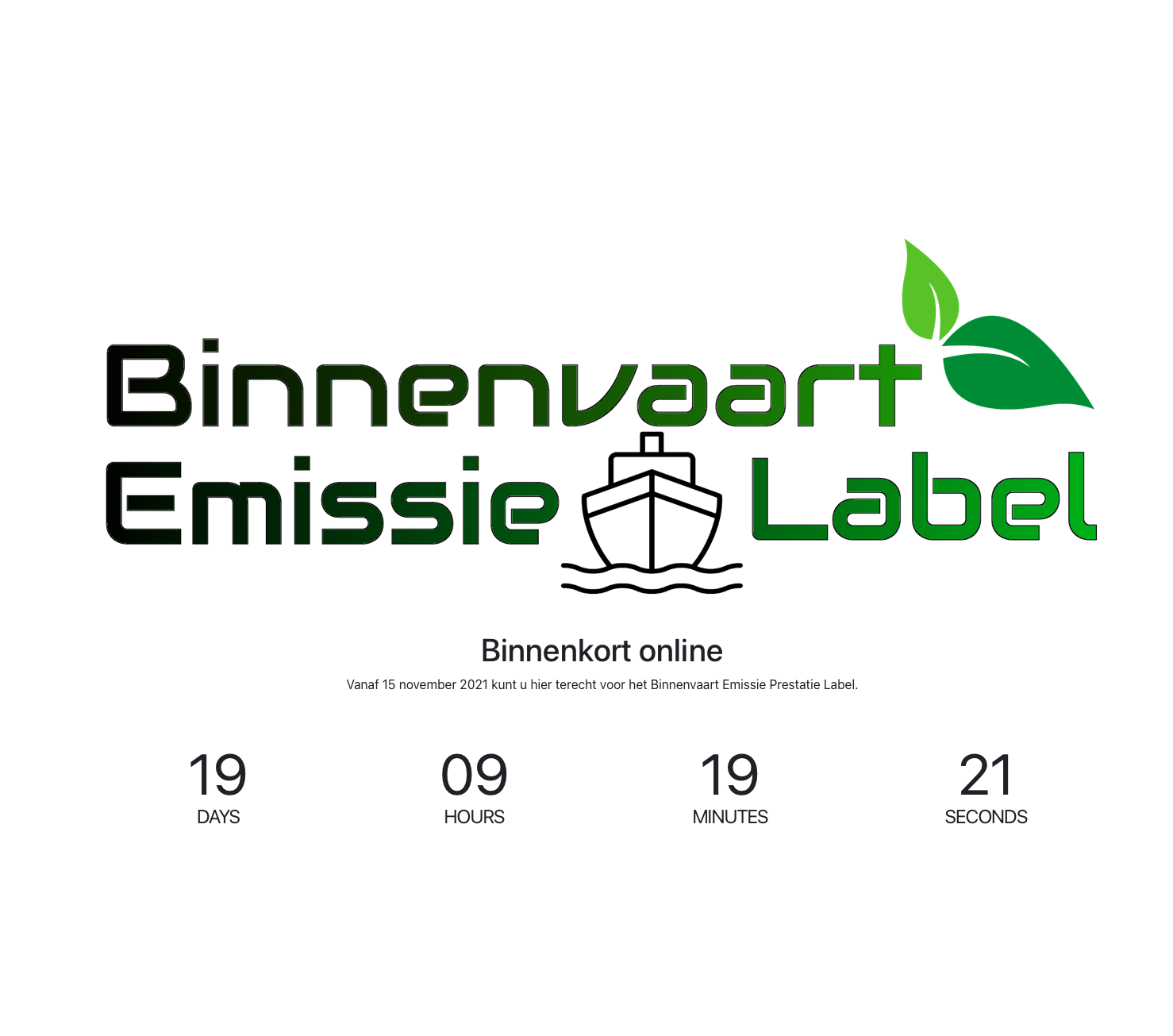 De site voor het aanvragen van het label is over 19 dagen live. (Foto Binnenvaartlabel.nl)