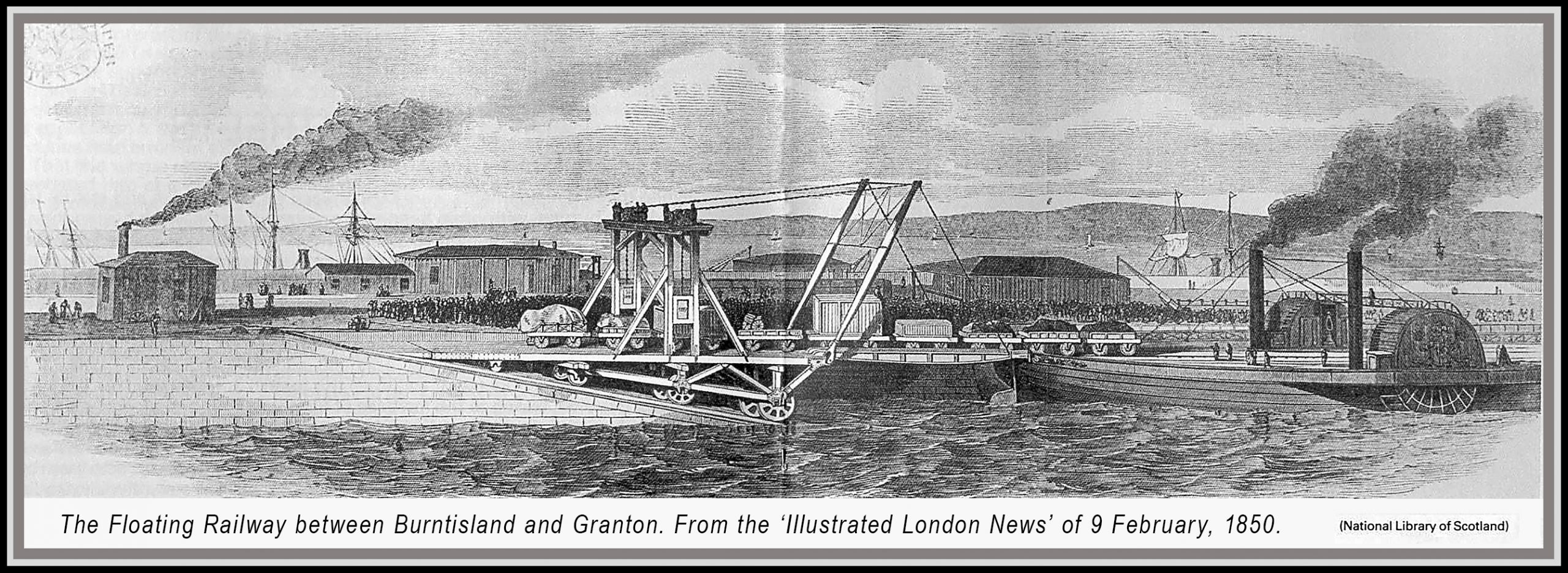 Treinveerponten bestaan al 100 jaar langer dan RoRo-schepen voor auto's. Al in 1850 was deze 'floating railway' in Engeland in gebruik voor het transport van kolen per spoor.