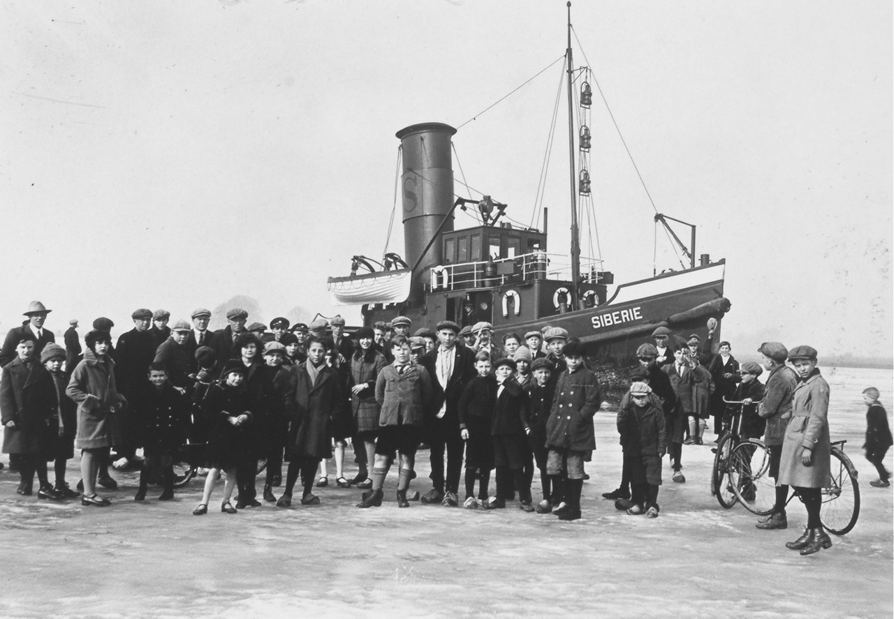 Mensen bij de Siberië in 1929.