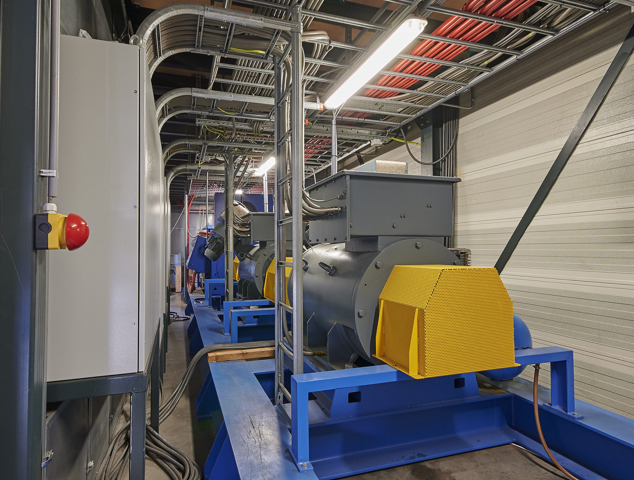 Testopstelling elektromotoren in het ADC van Danfoss in Gorinchem. (Foto Danfoss)