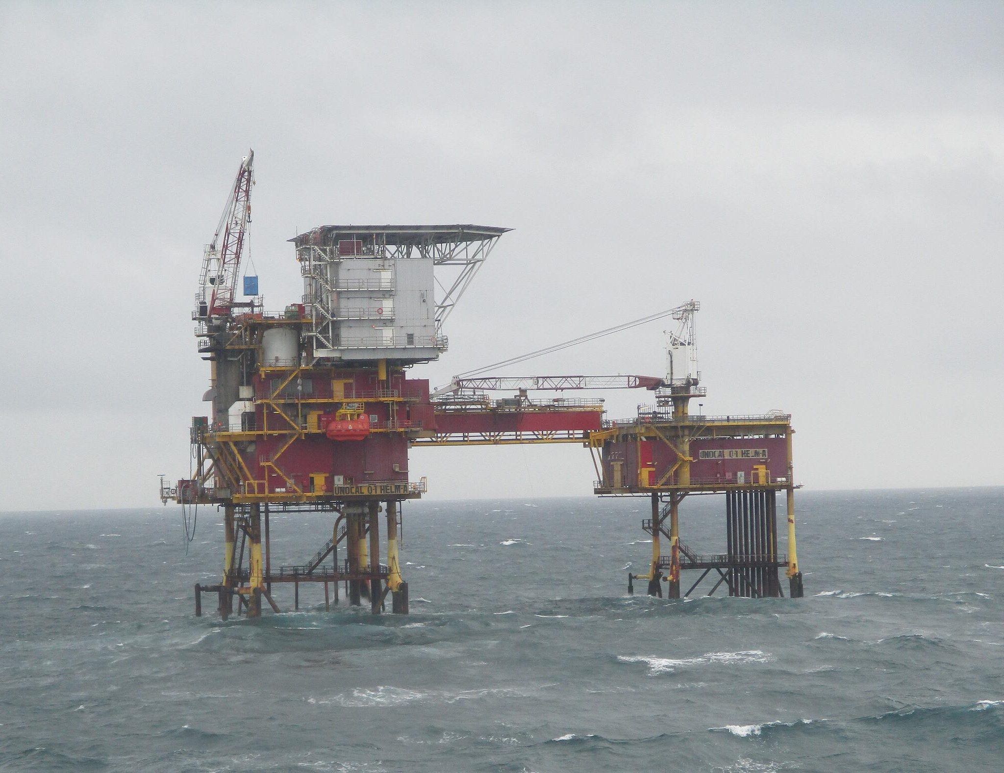 Het Helm-platform in de Noordzee. (Foto: Petrogas)