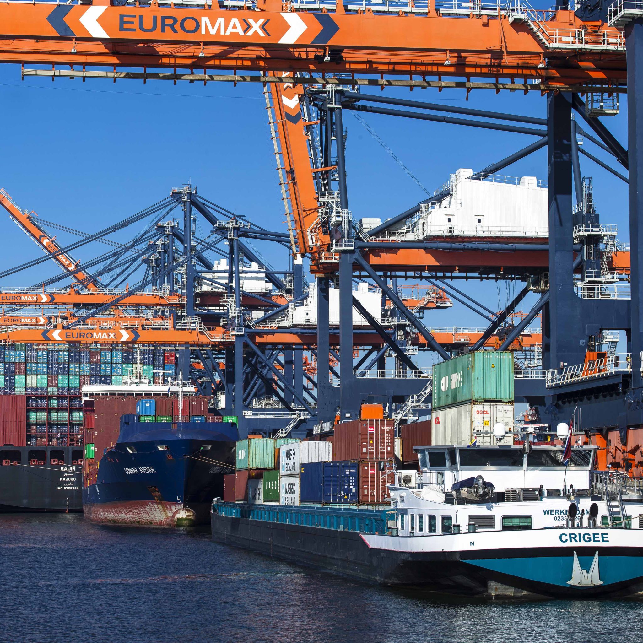 Vooral containeroverslag deed het in de haven erg goed in 2021. (Foto Port of Rotterdam)