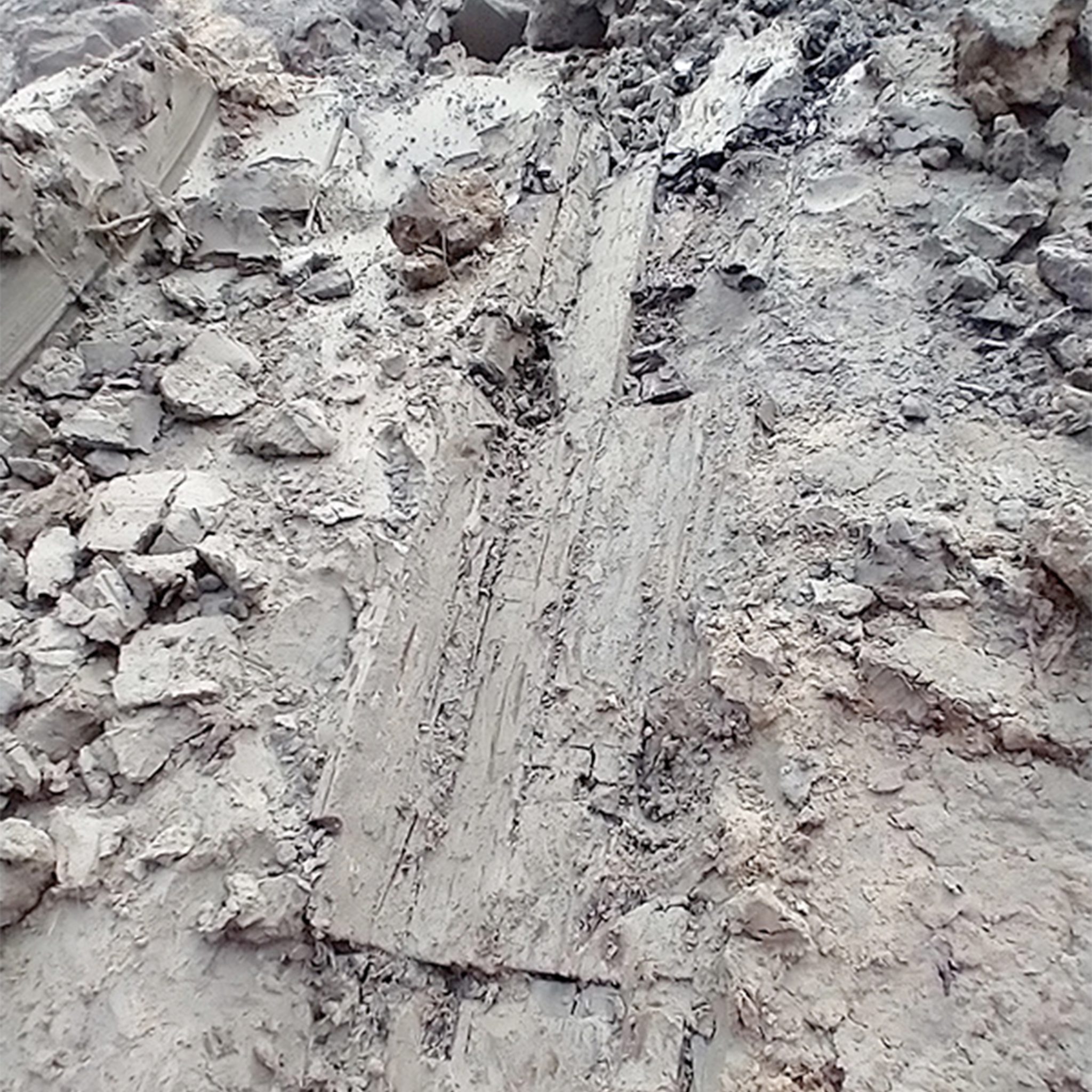 De eikenhouten planken van de Romeinse platbodem die tijdens de graafwerkzaamheden werden gevonden. (Foto Provincie Zuid-Holland)