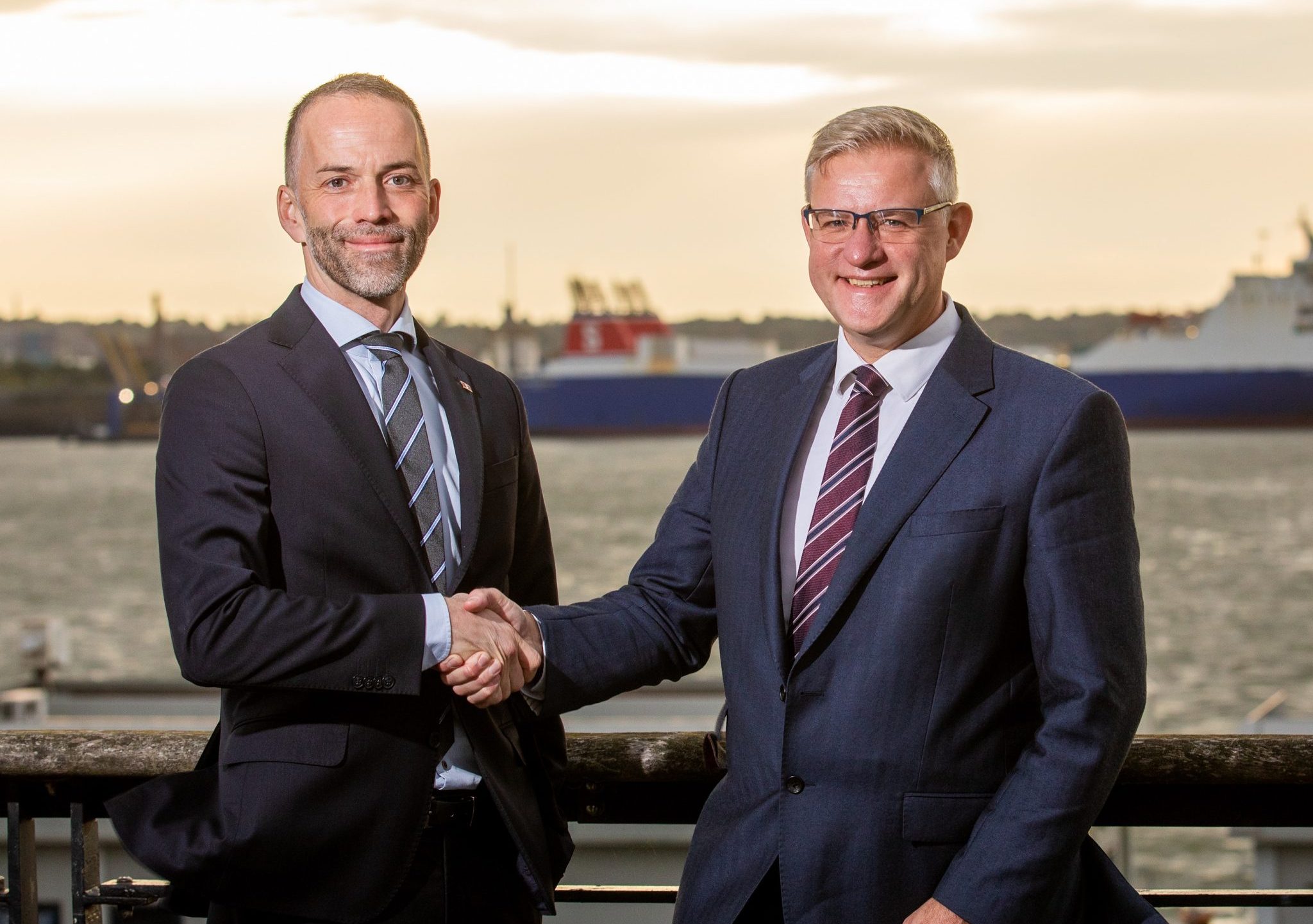 Carl-Johan Hellner (Chief Operating Officer Ports Terminals Stena Line) en David Huck (Chief Operating Officer at Peel Ports Group)