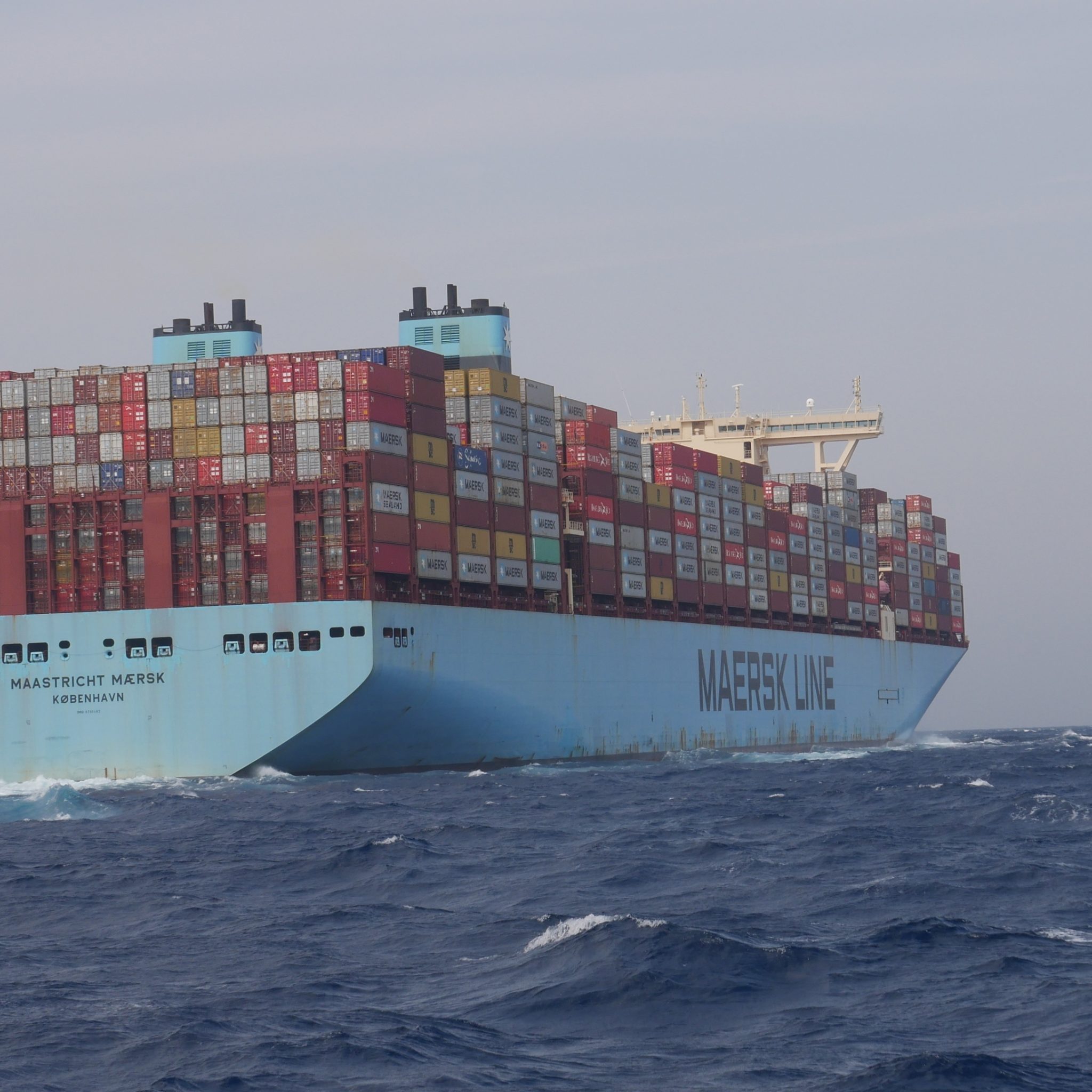 Maersk containerschip op de Rode Zee